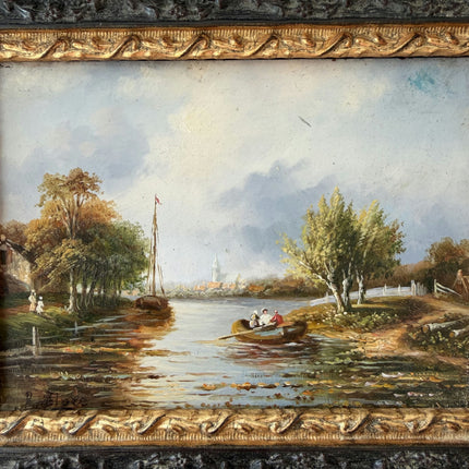 Timeless Landscape Oil Painting "Framed Painting" Authentic Small Art Holland Art Shop