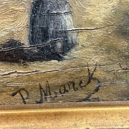 Refined Scenery Oil Painting "Wooden Frame" Detailed Small Artwork Holland Art Shop