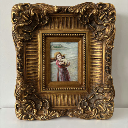 Expressive Portrait Oil Painting "Man HoldingFrame" Classic Artwork Holland Art Shop