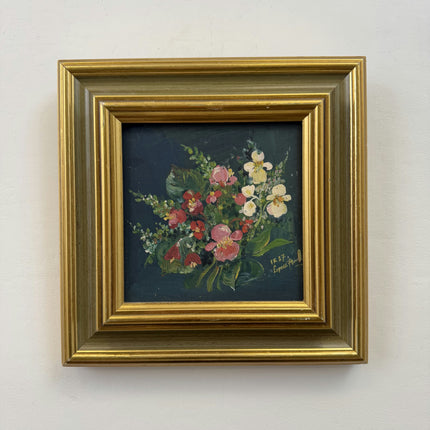 Expressive Floral Still Life Oil Painting "Flower Bouquet" Refined Small Art Holland Art Shop