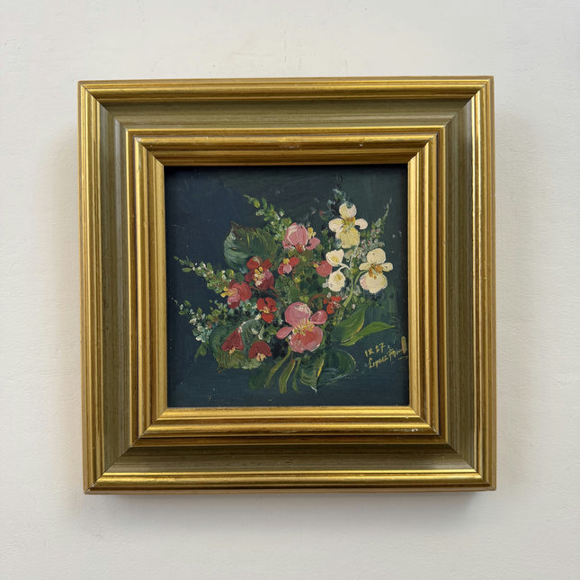 Expressive Floral Still Life Oil Painting "Flower Bouquet" Refined Small Art Holland Art Shop