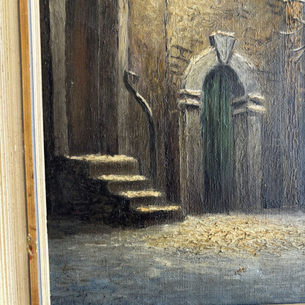 Original Cityscape Oil Painting "Wall Lantern" Detailed Art Holland Art Shop