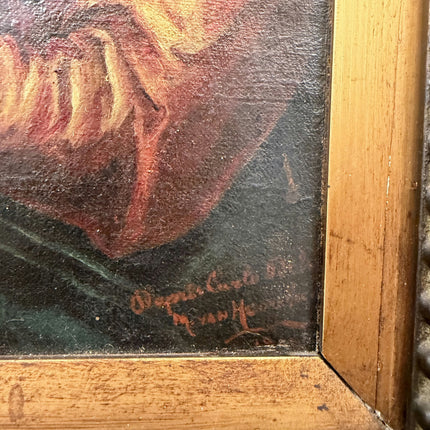 19th Century Antique Portrait Oil Painting "Madonna Child" Artwork Holland Art Shop