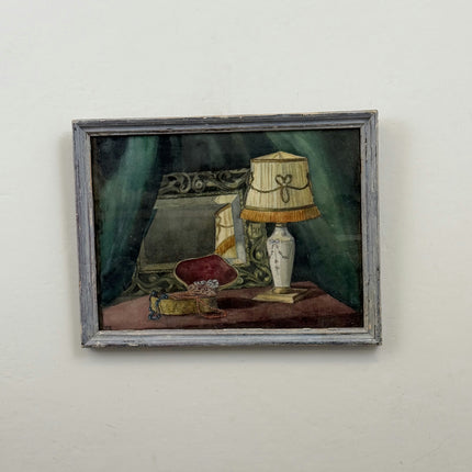 Refined Still Life Oil Painting "Table Lamp" Detailed Art Holland Art Shop