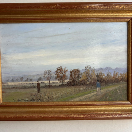 Rustic Landscape Oil Painting "Gilded Frame" Timeless French Artwork Holland Art Shop