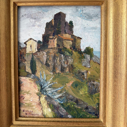 Detailed Interior Oil Painting "Rocky Hill" Refined Small Art Holland Art Shop