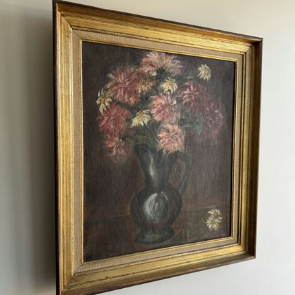 Traditional Floral Still Life Oil Painting "Flowered Vase" Handcrafted Art Holland Art Shop