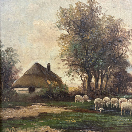 Vintage Landscape Oil Painting "Gilded Frame" Refined Artwork Holland Art Shop