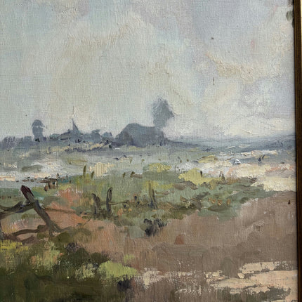 Classic Landscape Oil Painting "Rural Fence" Detailed Artwork Holland Art Shop