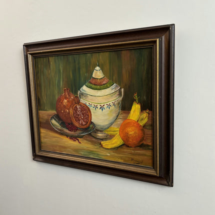 Original Still Life Oil Painting "Decorated Jar" Authentic Artwork Holland Art Shop
