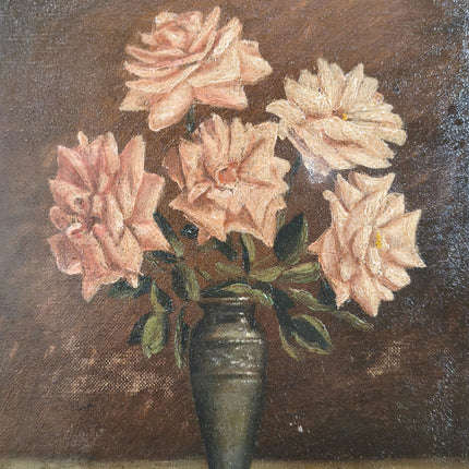 Timeless Floral Still Life Oil Painting "Flower Vase" Authentic Small Artwork Holland Art Shop