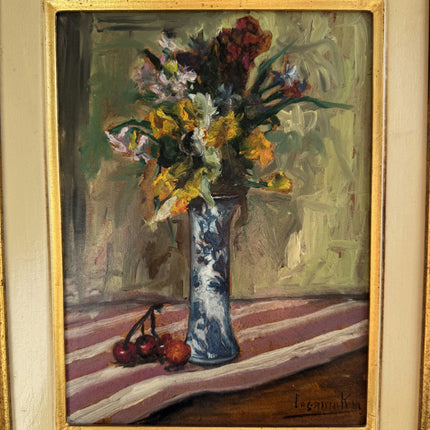 Expressive Floral Still Life Oil Painting "Flower Vase" Elegant Small Artwork Holland Art Shop