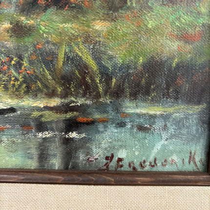Original Landscape Oil Painting "Grazing Cows" Traditional Art Holland Art Shop
