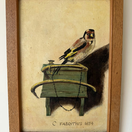 Elegant Animals Oil Painting "Goldfinch Bird" Refined Small Art Holland Art Shop