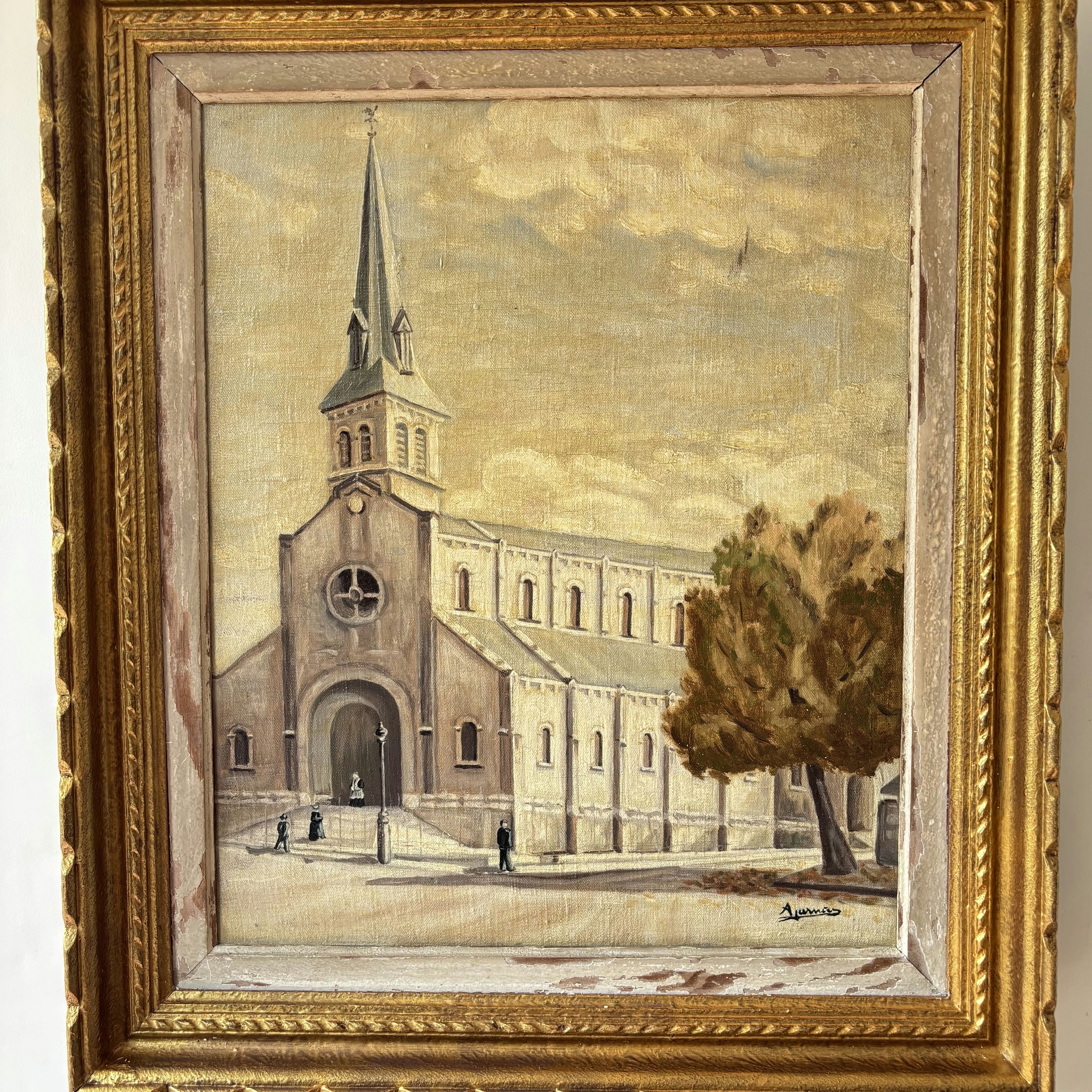 Traditional Cityscape Oil Painting 