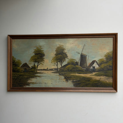 Vintage Landscape Oil Painting "Framed Painting" Handcrafted Large Art Holland Art Shop