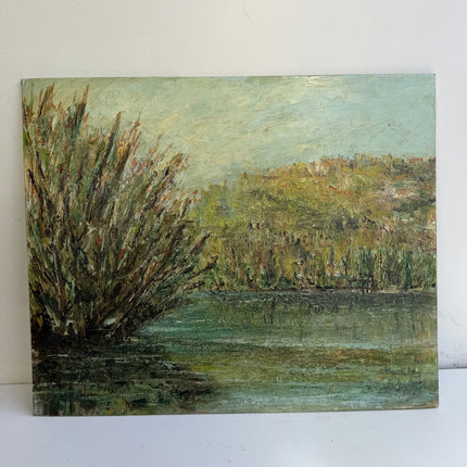 Refined Landscape Oil Painting "Tall Reedbrush" Elegant Art Holland Art Shop