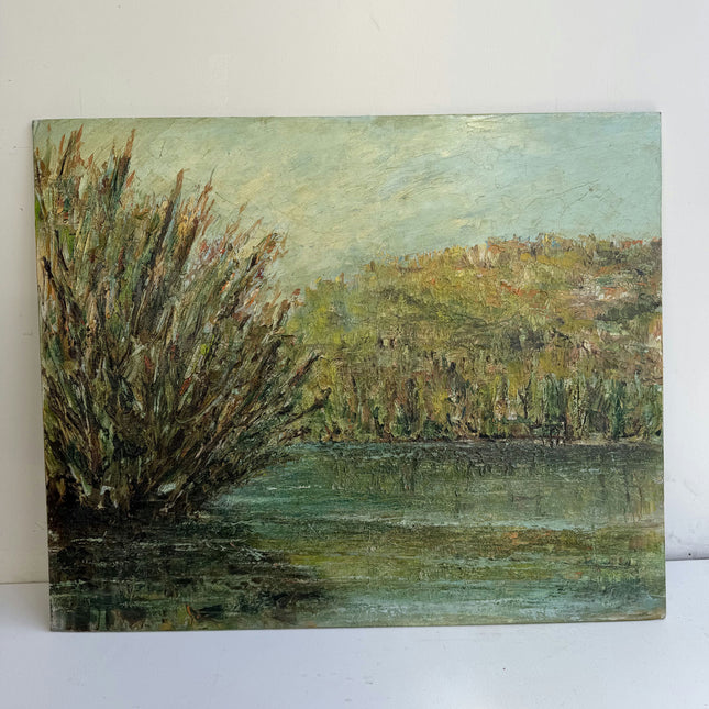 Refined Landscape Oil Painting "Tall Reedbrush" Elegant Art Holland Art Shop