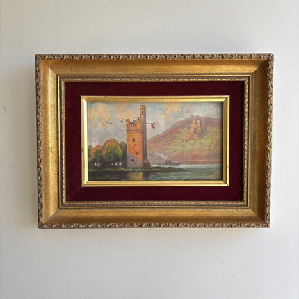 Expressive Landscape Oil Painting "Gilded Frame" Classic Small Art Holland Art Shop