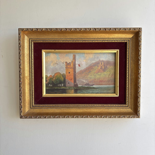 Expressive Landscape Oil Painting "Gilded Frame" Classic Small Art Holland Art Shop