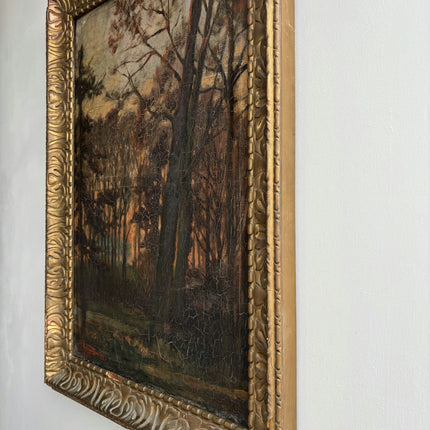 1928 Landscape Oil Painting "Tall Tree" Art Holland Art Shop