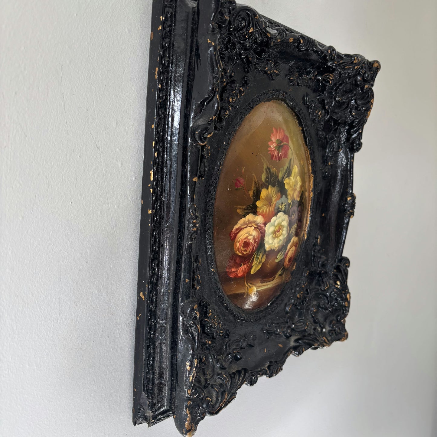 Fine Oil Painting Floral Still Life "Floral Arrangement" Intriguing Italian Art