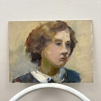 Authentic Portrait Oil Painting "Young Woman" Elegant Small Art Holland Art Shop