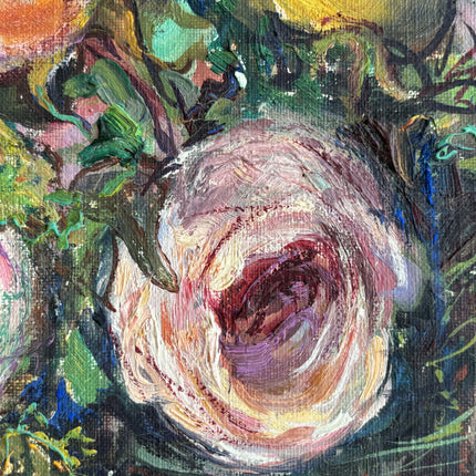 Handcrafted Floral Still Life Oil Painting "Flower Vase" Expressive Artwork Holland Art Shop