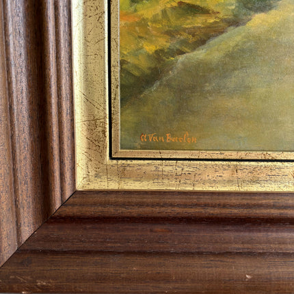 Refined Landscape Oil Painting "Framed Painting" Vintage Large Art Holland Art Shop