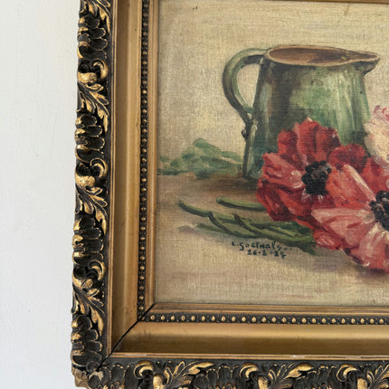 Remarkable Oil Painting Flowery Still Life "Flower Arrangement" Belgique Art Holland Art Shop