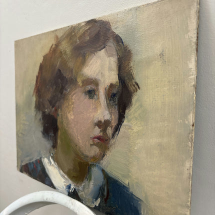 Authentic Portrait Oil Painting "Young Woman" Elegant Small Art Holland Art Shop
