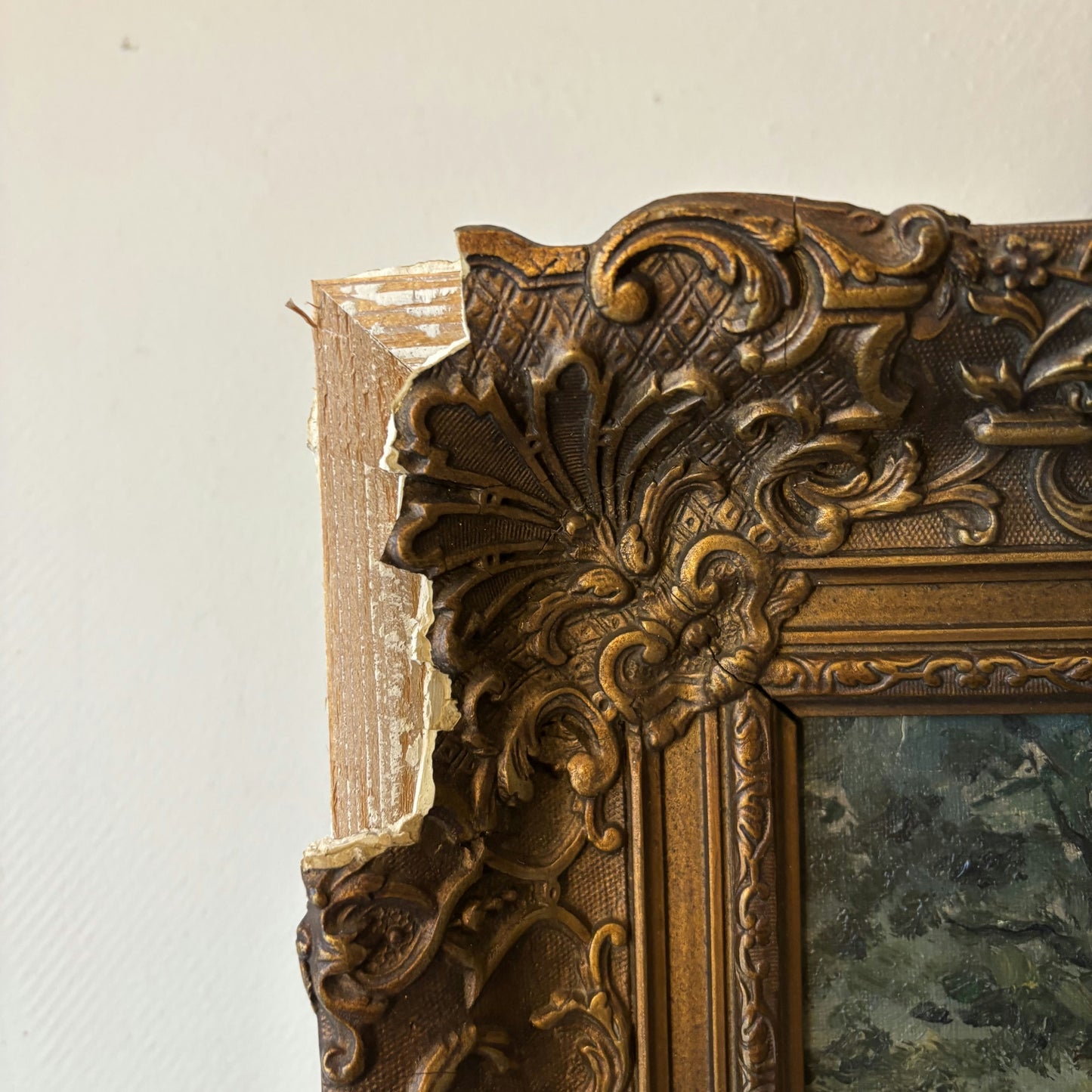 Refined Landscape Oil Painting "Thatched Cottage" Wonderful Netherlands  Art