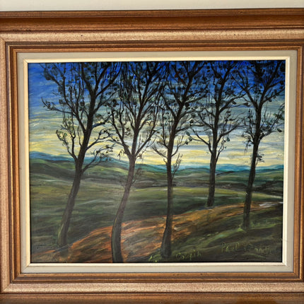 Classic Landscape Oil Painting "Five Trees" Expressive Art Holland Art Shop