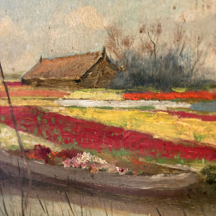 Traditional Landscape Oil Painting "Gilded Frame" Authentic Small Art Holland Art Shop