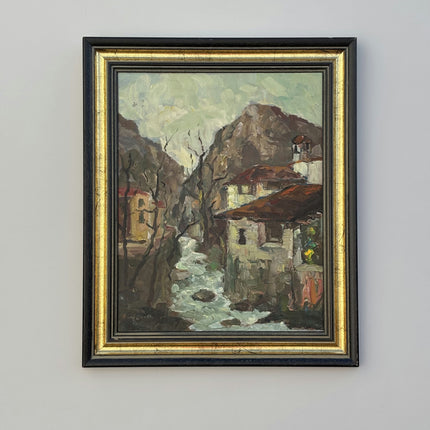 Vintage Scenery Oil Painting "Mountain Stream" Detailed Art Holland Art Shop
