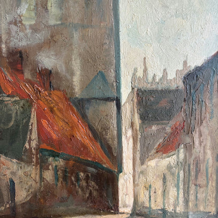 Classic Cityscape Oil Painting "Tall Tower" Refined Large Artwork Holland Art Shop