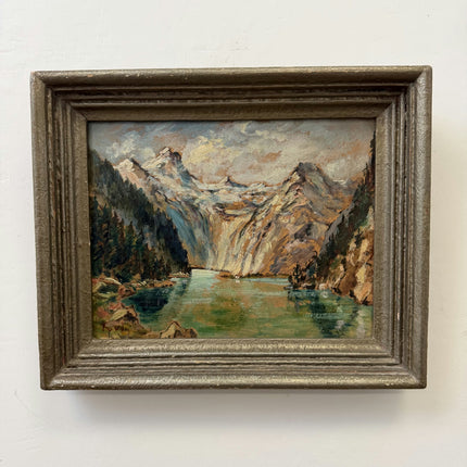 Classic Landscape Oil Painting "Mountain Lake" Original Small Art Holland Art Shop