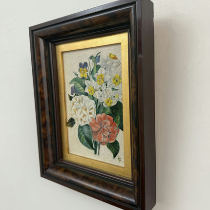 Timeless Flowery Still Life Oil Painting "Floral Bouquet" Traditional Small Art Holland Art Shop