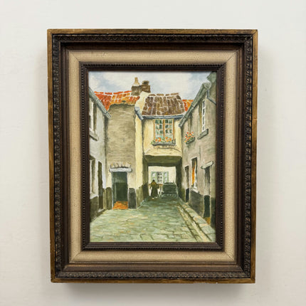 Authentic Cityscape Oil Painting "Narrow Street" Classic Artwork Holland Art Shop