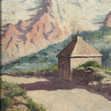 Classic Landscape Oil Painting "Mountain Cottage" Traditional Artwork Holland Art Shop