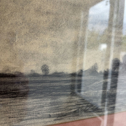 Timeless Landscape Drawing "Framed Picture" Vintage Artwork Holland Art Shop
