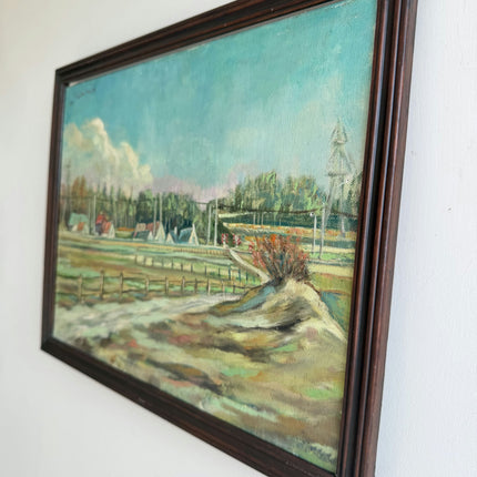 Vintage Still Life Oil Painting "Canvas Frame" Original Artwork Holland Art Shop