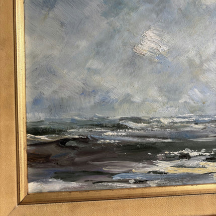 Vintage Seascape Oil Painting "Seaside Painting" Refined Artwork Holland Art Shop