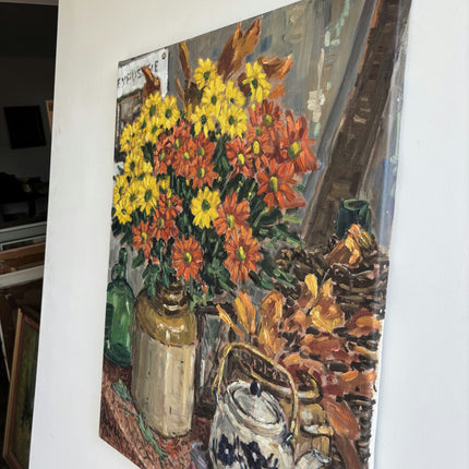 Authentic Floral Still Life Oil Painting "Autumn Flowers" Classic Art Holland Art Shop