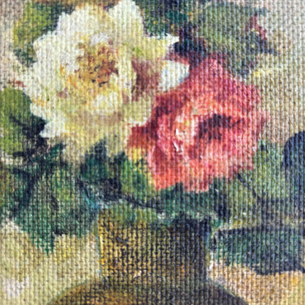 Elegant Floral Still Life Oil Painting "Flower Vase" Traditional Small Artwork Holland Art Shop