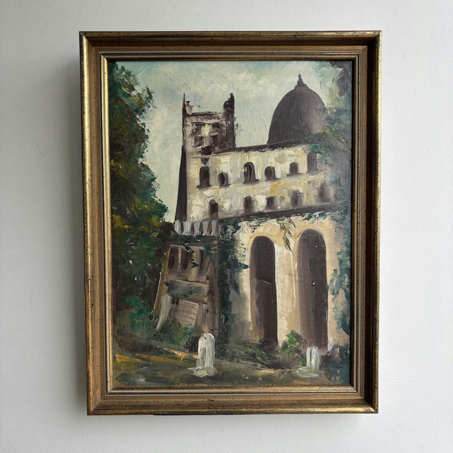 Detailed Cityscape Oil Painting "Stone Building" Elegant Artwork Holland Art Shop