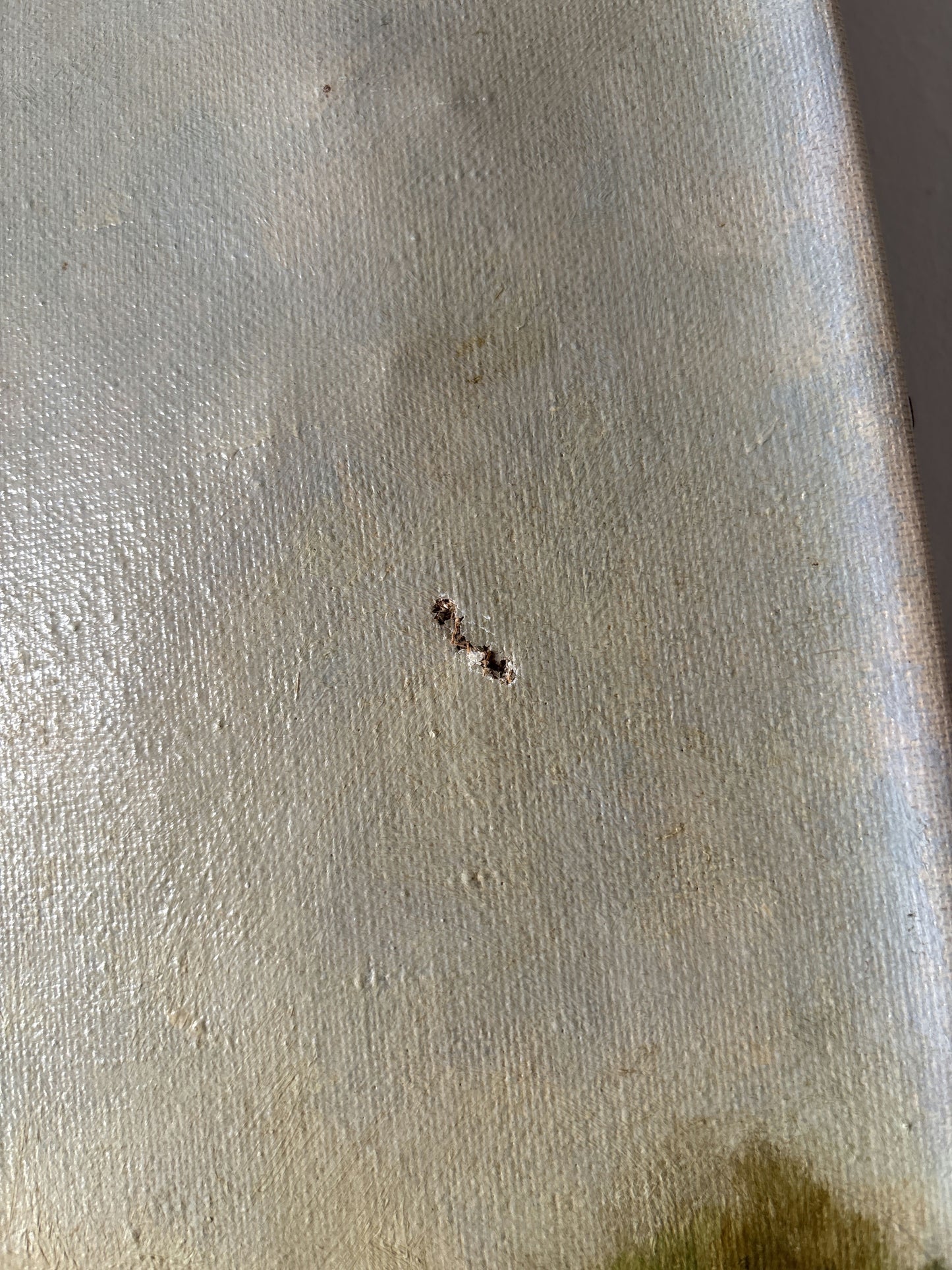 Antique Animals Oil Painting "Plowing Horses" Remarkable Large Artwork