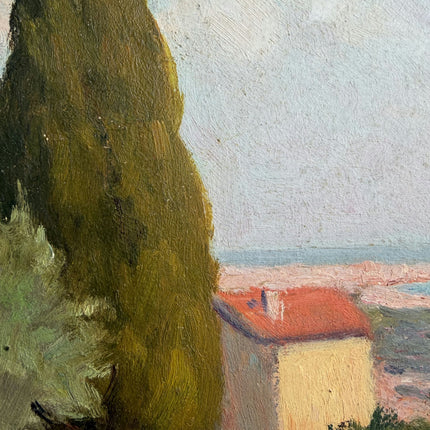 Rustic Landscape Oil Painting "Tall Cypress" Classic Small Art Holland Art Shop