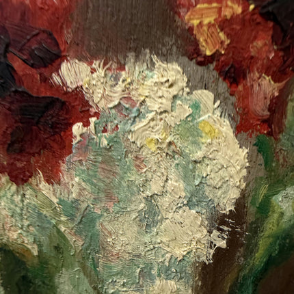 Rustic Floral Still Life Oil Painting "Gilded Frame" Handcrafted Small Art Holland Art Shop