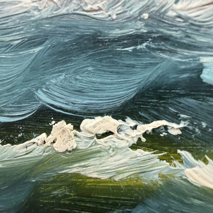 Refined Seascape Oil Painting "Sailing Ship" Elegant Small Artwork Holland Art Shop